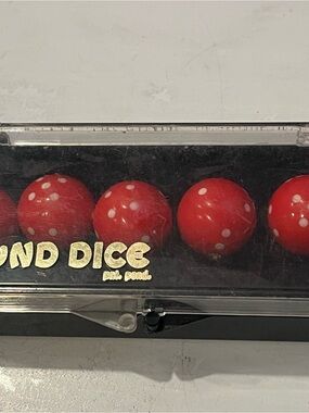 Round Dice Set - Red Gaming Dice